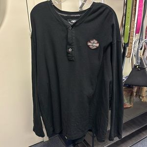 💜Mens Harley Davidson Black Long Sleeve 2X